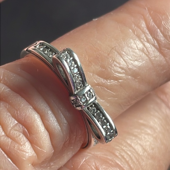 Bow Tie 925 Silver Ring - Picture 5 of 14